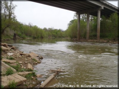 Trinity River looking upriver at Dowdy Ferry Road