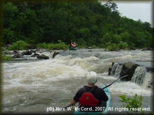 First ledge below Twin Forks low-water bridge