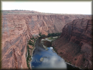 Colorado River looking downriver from Glen Canyon Dam