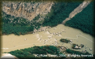 First third of Upper Madison Falls from Burro Bluff