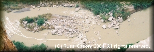 Last third of Upper Madison Falls from Burro Bluff