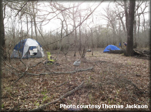 Camping along the Neches River in Deep East Texas